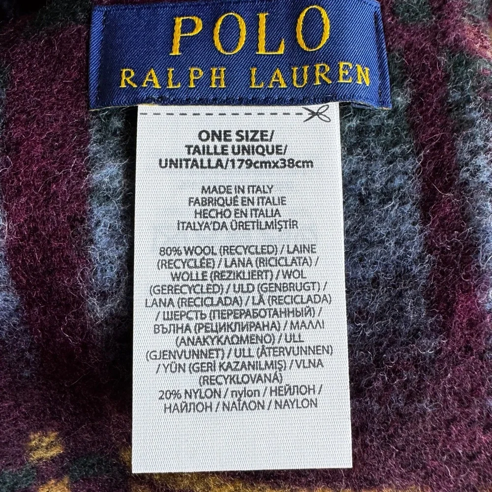 RALPH LAUREN Patterned Wool-Blend Jacquard Scarf